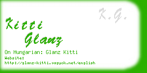 kitti glanz business card